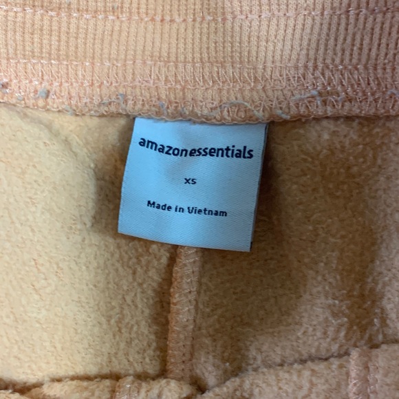 Amazon Essentials Girls' Peach/Coral Sweat Joggers with White Drawstring - Picture 2 of 2